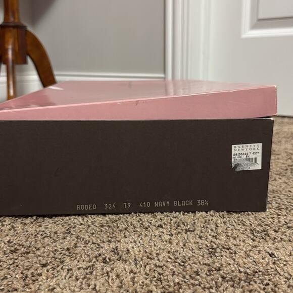 Used Alexandra Neel Navy Suede Boots with strappy detail - Picture 8 of 8